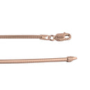 Sterling Silver Rose Gold Plated Round Omega Chains 1MM