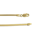 14K Gold Plated Sterling Silver Wired Round Omega Chain 1.3MM