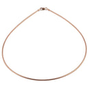 Sterling Silver Rose Gold Plated Round Omega Chains 1MM