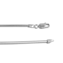 Sterling Silver Rhodium Plated Round Omega Chains 1MM