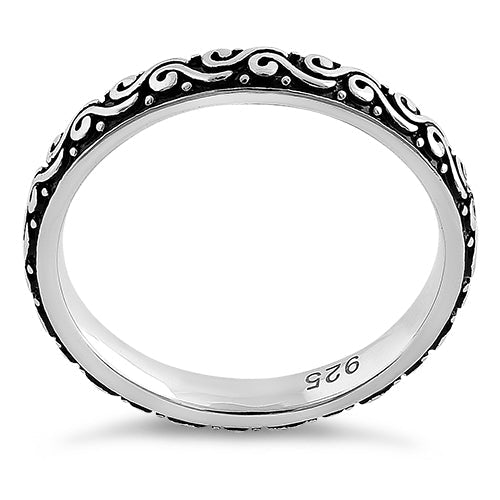 Sterling Silver Ancient Waves Band