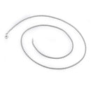 Sterling Silver Round Box Chain Necklace 3.1mm