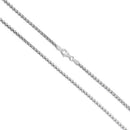 Sterling Silver Round Box Chain Necklace 5.3mm