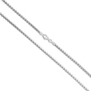 Sterling Silver Round Box Chain Necklace 3.8mm