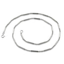 Sterling Silver Bar & 3 Beads Chain 1.6mm