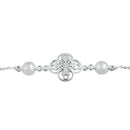 Sterling Silver Mystic Flower and Bead Bracelet