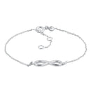 Sterling Silver 7.3mm x19.5mm Infinity Bracelet