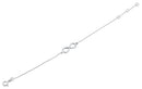 Sterling Silver 7.3mm x19.5mm Infinity Bracelet