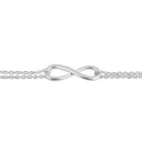 Sterling Silver 8.5mm x 23mm Infinity Bracelet