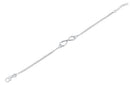Sterling Silver 8.5mm x 23mm Infinity Bracelet