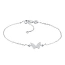 Sterling Silver Simple Butterfly Bracelet