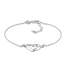 Sterling Silver 11mm x 15mm Heart Bracelet