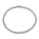 Sterling Silver 3mm Cubic Zirconia Tennis Bracelet