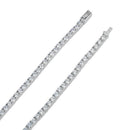 Sterling Silver 3mm Cubic Zirconia Tennis Bracelet