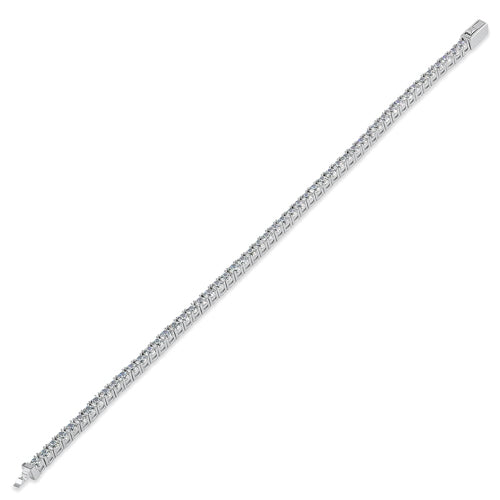 Sterling Silver 3mm Cubic Zirconia Tennis Bracelet