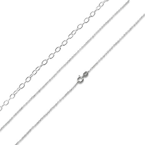 Sterling Silver Flat Cable Chain 1.15mm
