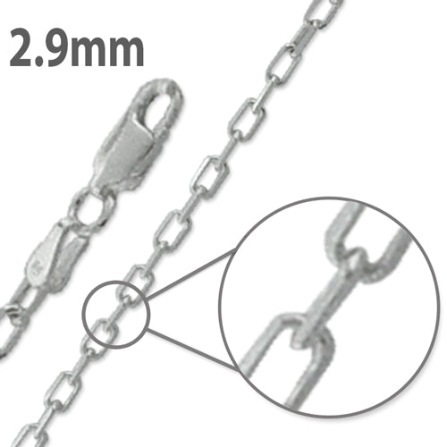 Sterling Silver Cable Chain 2.9mm