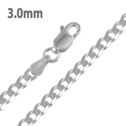 Sterling Silver Curb Chain 3.0MM