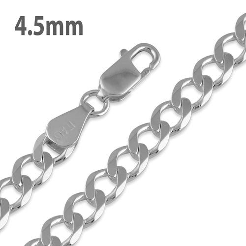 Sterling Silver Curb Chain 4.5MM