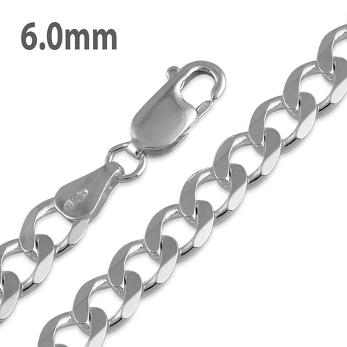 Sterling Silver Curb Chain 6MM