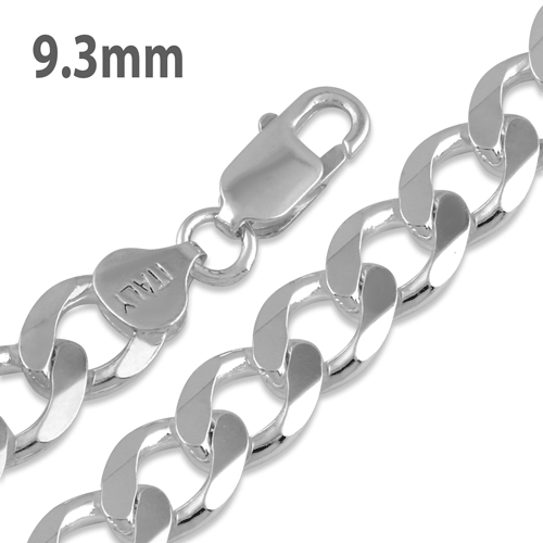 Sterling Silver Curb Chain 9.3MM