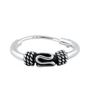 Sterling Silver 2.5mm x 12.0mm Bali Swirl Hoop Earrings