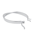 Sterling Silver 1.0mm x 27.0mm Hoop Twist Earrings