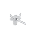 Sterling Silver Bull Head Earrings