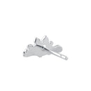 Sterling Silver Stegosaurus Earrings
