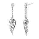 Sterling Silver Dangle Wing Earrings