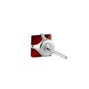 0.8ct Sterling Silver Garnet Square CZ Stud Earrings 4mm