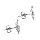 Sterling Silver Sea Turtle CZ Earrings