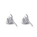Sterling Silver 6X8mm Pear Cut Basket Setting CZ Earrings
