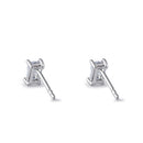 Sterling Silver 3X5mm Radiant Octagon Cut CZ Earrings