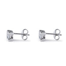 Sterling Silver 5mm Square Step Cut CZ Earrings
