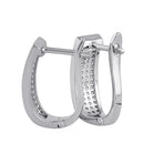 Sterling Silver Clear CZ Hoop Earrings