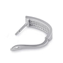 Sterling Silver Clear CZ Hoop Earrings