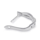 Sterling Silver Clear CZ Twist Hoop Earrings