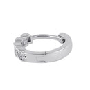 Sterling Silver 10mm x 3mm Celtic Twist CZ Hoop Earrings