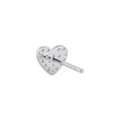 Sterling Silver Clear CZ Heart Earrings