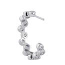 Sterling Silver 17mm x 3mm Bubble Hoop Earrings