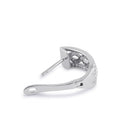Sterling Silver Clear CZ Twist Hoop Earrings