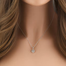 Sterling Silver Curly Heart Necklace