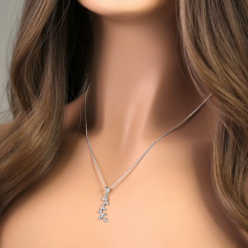 Sterling Silver Vine Necklace