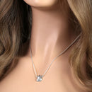 Sterling Silver Virgo Face Necklace