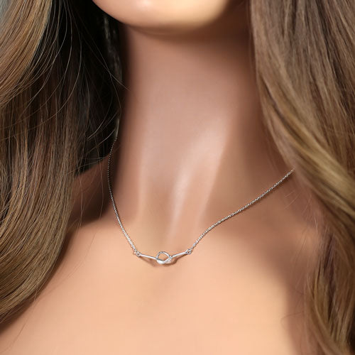 Sterling Silver Trendy Knot Necklace