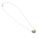 Sterling Silver Clear CZ Enamel Butterfly Necklace