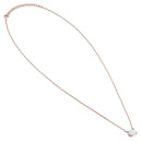 Sterling Silver Rose Gold Plated Oval White Lab Opal Necklace