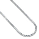 Sterling Silver 4mm Cubic Zirconia Tennis Necklace