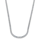 Sterling Silver 4mm Cubic Zirconia Tennis Necklace